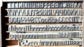 Letterpress Wood 1 " Rare Alphabet 141pcs Decorative Old Typeface