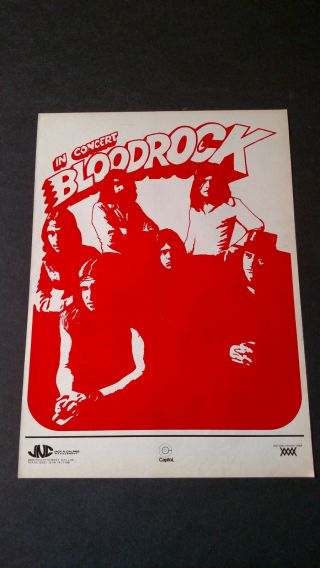 Bloodrock In Concert (1971) Rare Print Promo Poster Ad