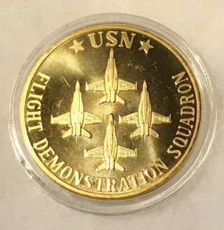 Rare United States Navy Blue Angels Flight Demonstration Squadron Challenge Coin