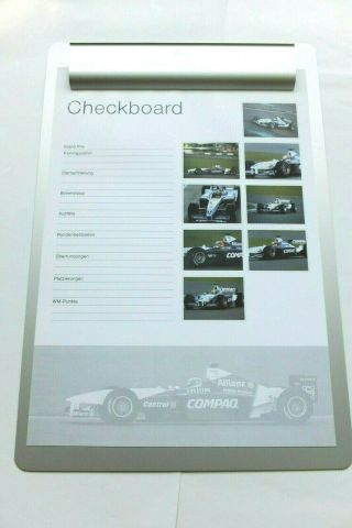 Williams Bmw F1 Grand Prix 2002 Metal Clipboard (rare Media Gift Item)
