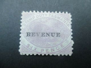 Tasmania Stamps: Overprint Revenue Seldom Seen - Rare (d257)