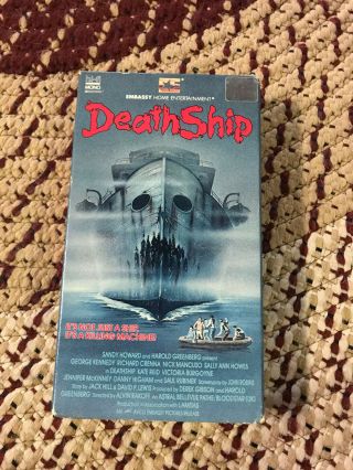 Deathship Death Ship Horror Sov Slasher Rare Oop Vhs Big Box Slip