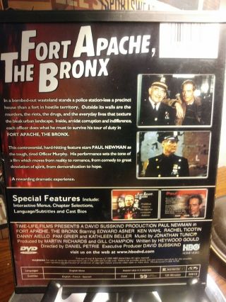 FORT APACHE,  THE BRONX DVD Paul Newman - Ed Asner - Snapcase - RARE OOP 2