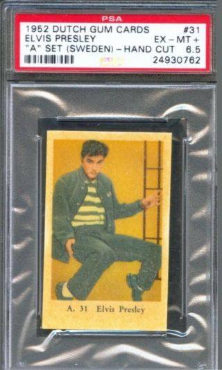 1952 Dutch Elvis Presley Rare (sweden) Psa 6.  5 (pop 1) Highest Grade Tough Card