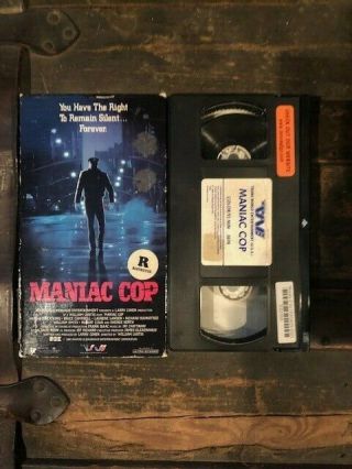 Maniac Cop - Vhs Horror Rare Htf Oop Vintage Slasher Cult Bruce Campbell
