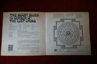 MOODY BLUES IN SEARCH OF THE LOST CHORD RARE MONO 1ST PRESSING 1W 1W DML.  711 EX 2