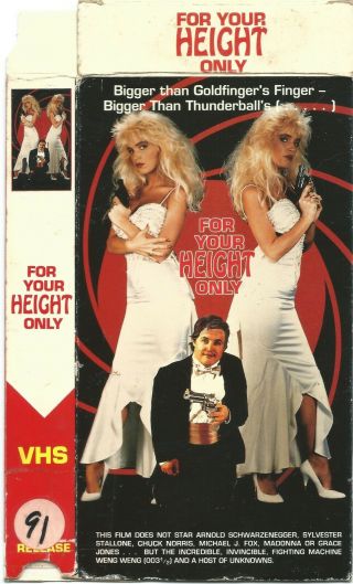 For Your Height Only Vhs 1981 Cult Movie Rare,  Oop,  Htf Starring Weng Weng