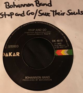 Rare Soul Samples Bohannon Band Stop And Go/save Their Souls Vg,