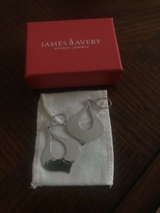 James Avery Rare Retired Htf Seville Hammered Earrings