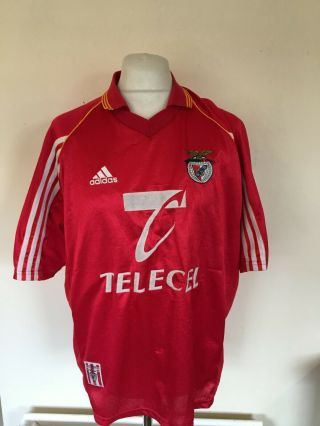 Vintage Rare 1996 - 97 Benfica Home Football Shirt Xl Mens Adidas