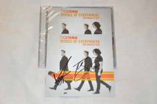 Rare Hanson Middle Of Everywhere Autographed Signed Cd Insert,  Cd