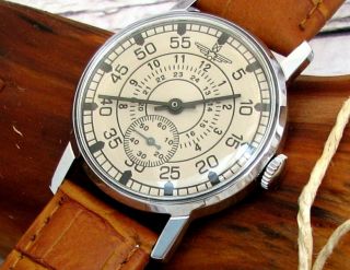 Russian Ussr Wrist Watch Mechanical Soviet Laco Rare Men 