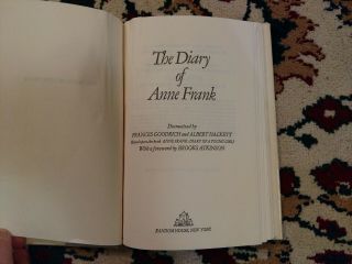 The Diary of Anne Frank: Pulitzer Drama Screen Play 1956 Rare Vintage Book 3