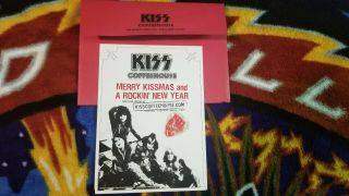 Kiss Coffeehouse 2007 Christmas Card And Envelope With Pick,  Rare,  Rare