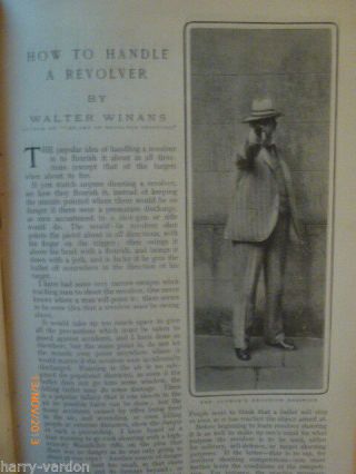 How To Handle A Revolver Gun Shooting Rare Old Antique Photo Article 1905 Winans