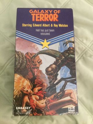 Rare Galaxy Of Terror Vhs Tape - Cult Horror - 1988