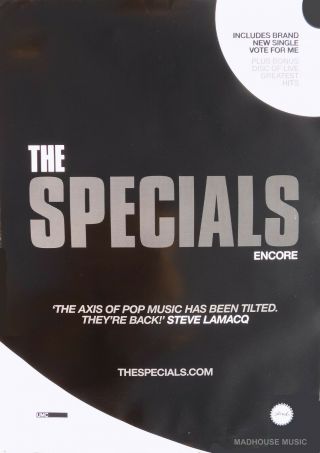 The Specials Poster Encore Uk Promo Only In Store 51cm X 77cm Rare