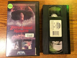 Zombie Island Massacre (vhs) 1984 Rare Oop Vintage Media Horror Movie Clamshell