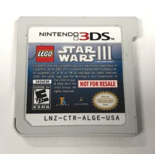 Lego Star Wars Iii Demo Not For Resale Rare Nintendo 3ds Cartridge Only