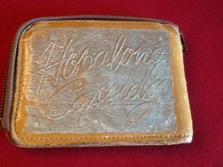 Rare Vintage 1940 ' s - 50 ' s Western Cowboy Leather Wallet HOPALONG CASSIDY 5
