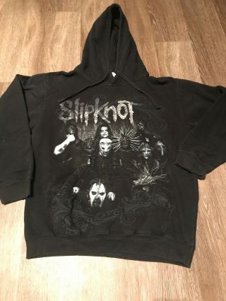 Slipknot Hoodie Double Side Sweatshirt Tie Rare Goat Pentagram Metal Size Medium
