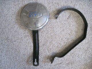 Rare 1935 Ford Locking Spare Tire Cover And Bracket Nr