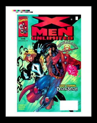 Brett Booth X - Men Unlimited 28 Rare Production Art Cover