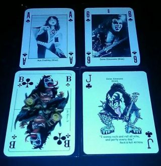 Kiss (4) Rare Playing Cards Trading Cards