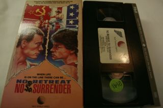 " No Retreat No Surrender " Vhs 1985 Jean Claude Van Damme (first Major Role) Rare