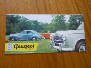Rare 1958 Peugeot Cars & Commercial Vehicles Range Uk Market Brochure