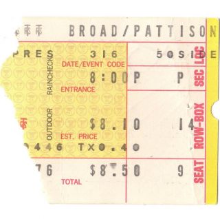 David Bowie Concert Ticket Stub Philadelphia 3/16/76 Spectrum Isolar Tour Rare
