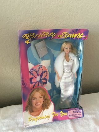 Rare Britney Spears Doll Cd Lucky White Gown Performing For You 2000