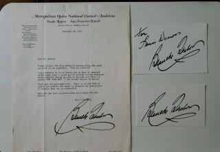 Blanche Thebom Rare Signed Letter And Two Signed Cards,  American Opera Soprano