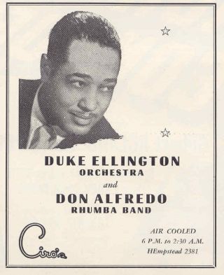 1947 Rare " Duke Ellington & Orchestra At Ciro 