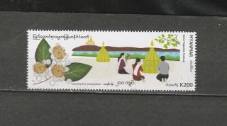 Burma Stamp 2019 Issued Sand Pagodas Festival Single Mnh,  Rare