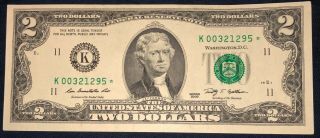 Rare Two Dollar Bill Star Note 2009 Minneapolis $2 United States -