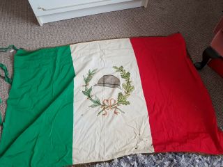 Ww1 Italian Rare Adrian Helmet,  Silk Flag,  Banner,  Veterans Association
