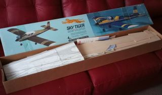 Carl Goldberg Sky Tiger Radio Control Model Airplane Kit Rare