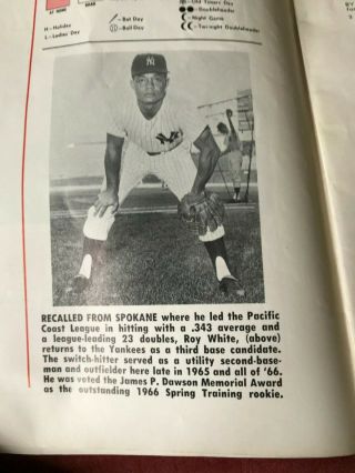 RARE 1967 York Yankees Program Mickey Mantle & Harmon Killebrew Homers Twins 5