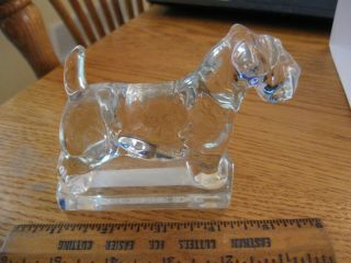 Very Rare Clear Heisey Glass Scotty Dog Scottish Terrier Figurine Paperweight