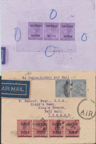 267) India - - India To London Air Mail 4 Apr.  1929 - Rare /nice Cover - See Scans