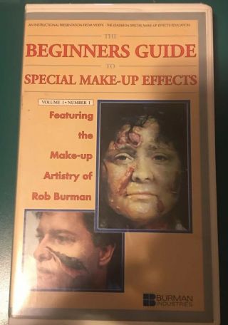 Beginners Guide To Special Make Up Fx Rob Burman Rare Oop Vhs Not On Dvd Horror