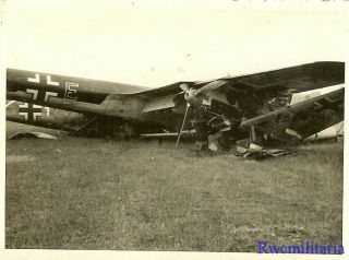 Port.  Photo: Rare Luftwaffe Do.  217 Bomber Crashed Into Me - 109 Fighters (2)
