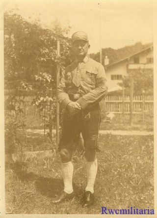 Port.  Photo: Rare Full View Pic German Elite Sturmabteilung Officer In Field