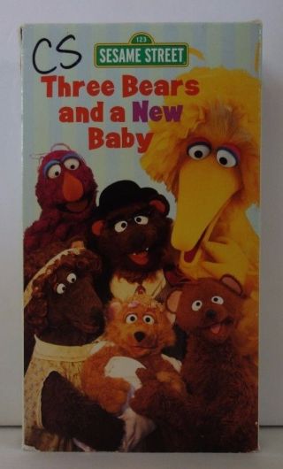 Sesame Street Three Bears And A Baby Rare & Oop Sony Wonder Home Video Vhs