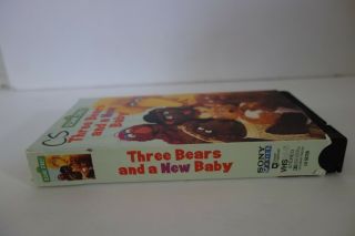 Sesame Street Three Bears And A Baby Rare & OOP Sony Wonder Home Video VHS 3