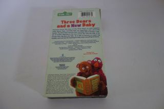 Sesame Street Three Bears And A Baby Rare & OOP Sony Wonder Home Video VHS 5