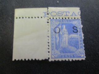 Nsw Stamps: Allegory Overprint Os - Rare (f398)