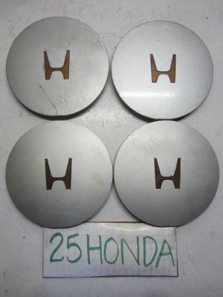 1990 - 1991 Honda Crx Si Set Of 4 Factory Oem Center Caps Oem Jdm Rare Cr - X Ef