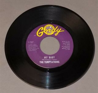 The Temptations - My Baby X2 Gordy 7047 Rare Soul Error 45 No Don 